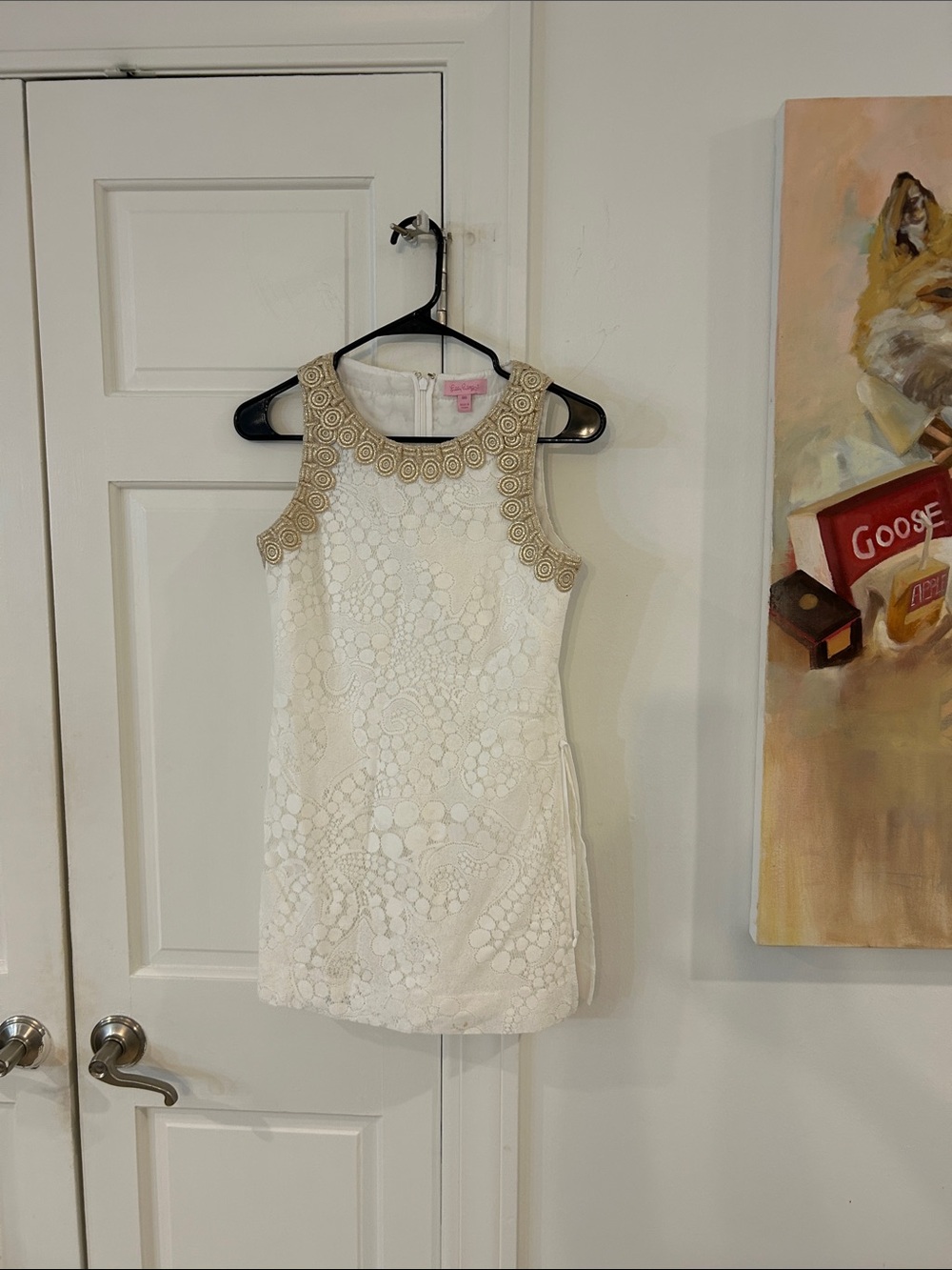 EUC Lilly Pulitzer Donna Romper featuring white "Mocean" lace 00